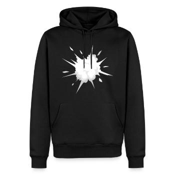 Explosion - Sweat à capuche Premium bio Homme - noir - Devant - Nico (187cm)