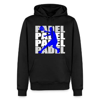 Padel - Männer Premium Bio Hoodie - Schwarz - Vorne - Nico (187cm)