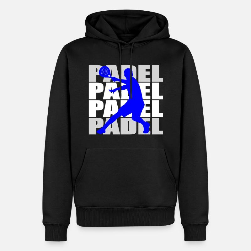 Padel - Männer Premium Bio Hoodie - Schwarz