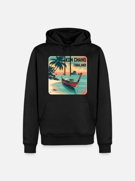 Koh Chang - Männer Premium Bio Hoodie - Schwarz
