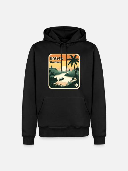 Bagan, Myanmar - Men’s Premium Organic Hoodie - black