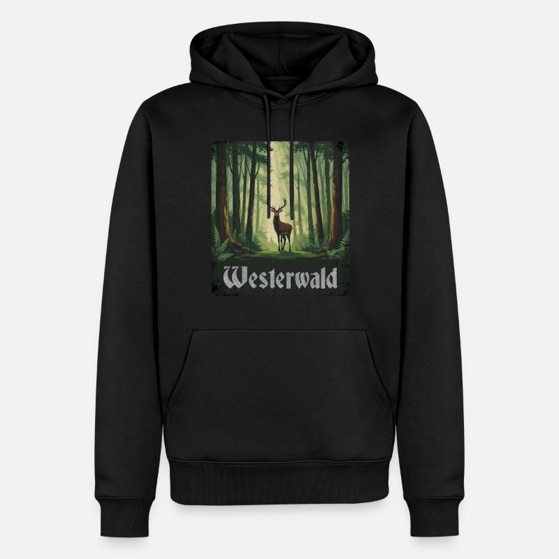 Westerwald - Sweat à capuche Premium bio Homme - noir