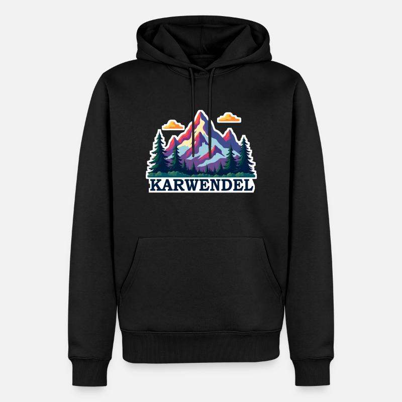 Karwendel - Sweat à capuche Premium bio Homme - noir