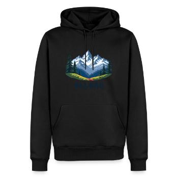 Allgaeu Bayern - Männer Premium Bio Hoodie - Schwarz - Vorne - Nico (187cm)