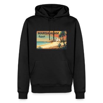 Marsa Alam - Sweat à capuche Premium bio Homme - noir - Devant - Nico (187cm)