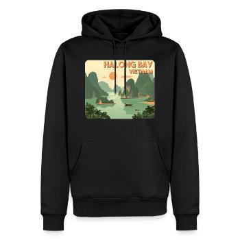Halong Bucht Vietnam - Männer Premium Bio Hoodie - Schwarz - Vorne - Nico (187cm)