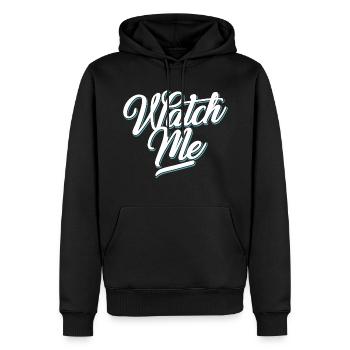 regardez-moi Graphique - Sweat à capuche Premium bio Homme - noir - Devant - Nico (187cm)