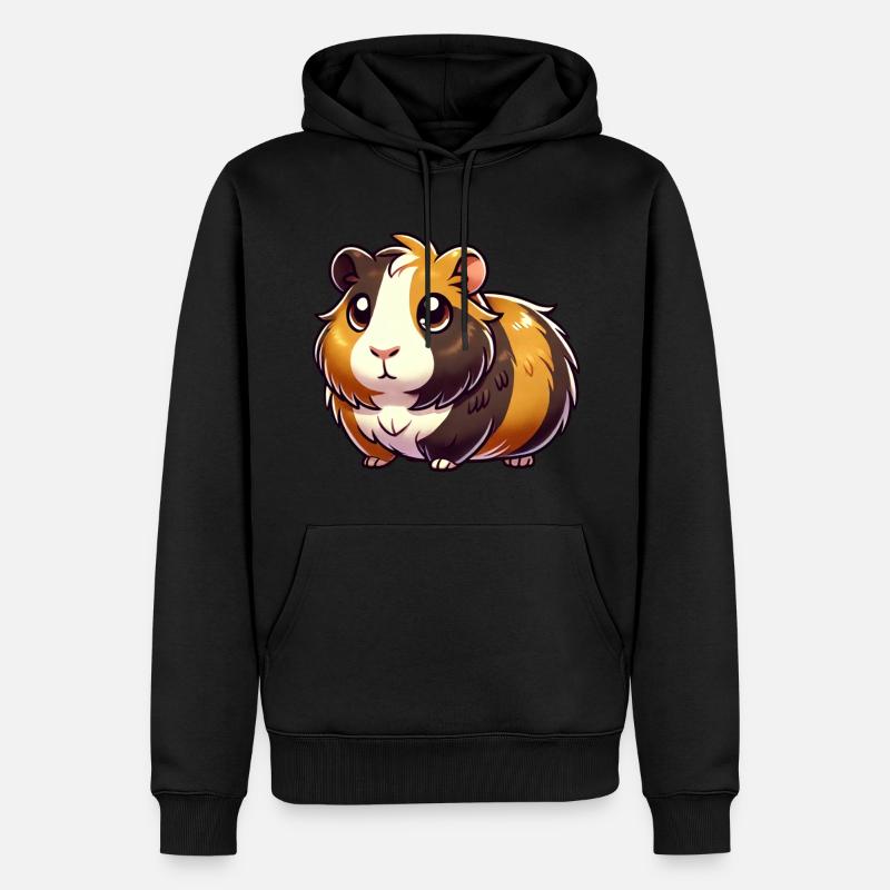 Cochon d’Inde comique - Sweat à capuche Premium bio Homme - noir