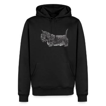 Scottish Terrier UB - Männer Premium Bio Hoodie - Schwarz - Vorne - Nico (187cm)