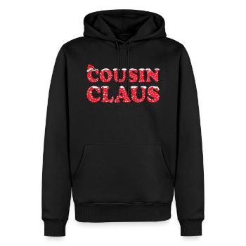 Cousin Claus Weihnachtsgeschenk für Cousin - Männer Premium Bio Hoodie - Schwarz - Vorne - Nico (187cm)
