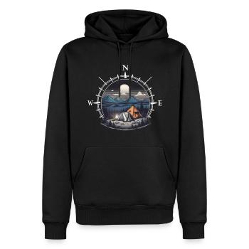 Adventure - Men’s Premium Organic Hoodie - black - Front - Nico (187cm)