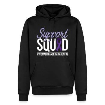 Support Squad - Stomach Cancer Awareness - Männer Premium Bio Hoodie - Schwarz - Vorne - Nico (187cm)