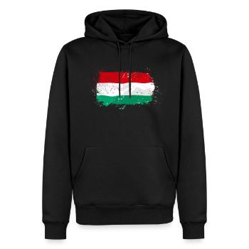 Hungary Flag - Männer Premium Bio Hoodie - Schwarz - Vorne - Nico (187cm)