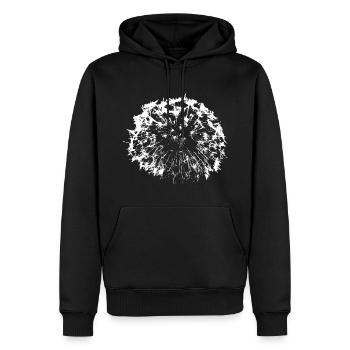 Pissenlit - Sweat à capuche Premium bio Homme - noir - Devant - Nico (187cm)