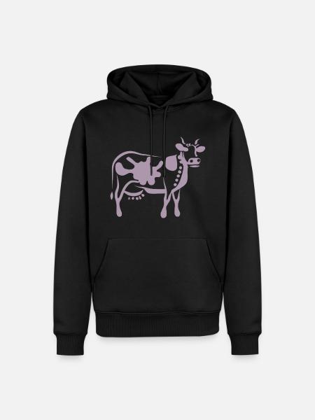 Cow Art Abstract - Men’s Premium Organic Hoodie - black
