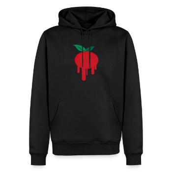 tomate - Sweat à capuche Premium bio Homme - noir - Devant - Nico (187cm)