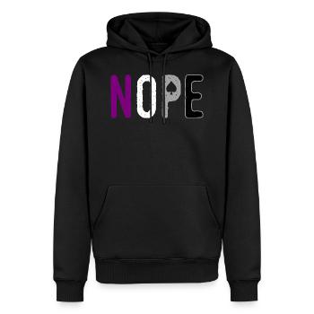 Nope Asexuell Pride Asexualité Ally - Sweat à capuche Premium bio Homme - noir - Devant - Nico (187cm)