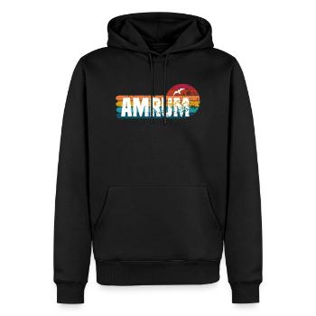 Insel Amrum Nordsee - Männer Premium Bio Hoodie - Schwarz - Vorne - Nico (187cm)