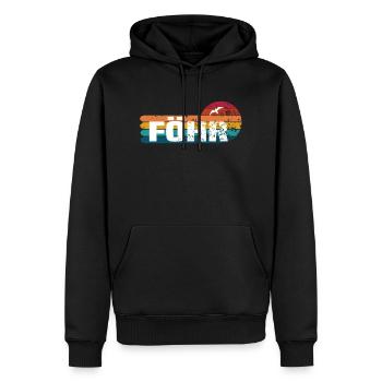 föhr - Männer Premium Bio Hoodie - Schwarz - Vorne - Nico (187cm)
