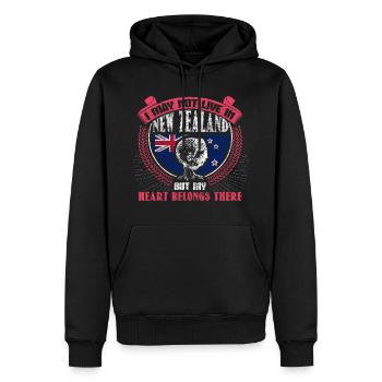 Neuseeland Insel Herkunft - Männer Premium Bio Hoodie - Schwarz - Vorne - Nico (187cm)