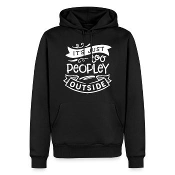 Antisocial - Beaucoup trop humain - neg - Sweat à capuche Premium bio Homme - noir - Devant - Nico (187cm)