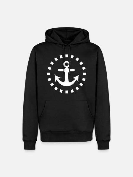 Anchor - Men’s Premium Organic Hoodie - black