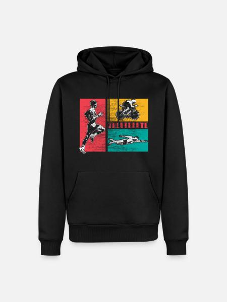 Triathlon Races - Men’s Premium Organic Hoodie - black