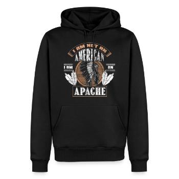 Indiens Amérique du Nord Cowboys Idée cadeau - Sweat à capuche Premium bio Homme - noir - Devant - Nico (187cm)