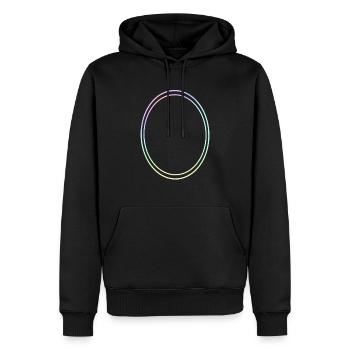 Cercle ovale dans la décoration de couleurs vives - Sweat à capuche Premium bio Homme - noir - Devant - Nico (187cm)