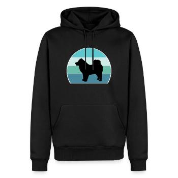 Eurasier Dog Silhouette Vintage Sunset pour Dog Lov - Sweat à capuche Premium bio Homme - noir - Devant - Nico (187cm)