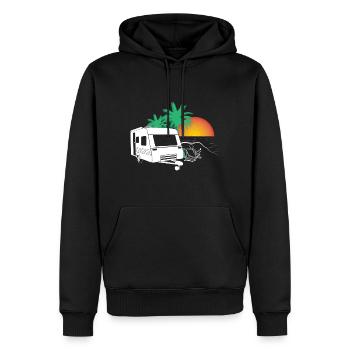Wohnwagen Relax Ausflug - Männer Premium Bio Hoodie - Schwarz - Vorne - Nico (187cm)