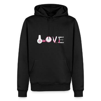 Citation de barbier Outils de coiffure roses mignons pour les femmes - Sweat à capuche Premium bio Homme - noir - Devant - Nico (187cm)