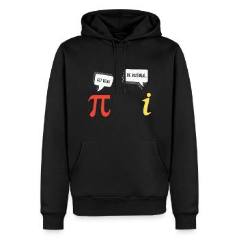 Math Quote Pi and imaginary number funny math - Men’s Premium Organic Hoodie - black - Front - Nico (187cm)