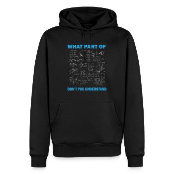 Citation de mathématiques Ne comprenez-vous pas un professeur de mathématiques drôle - Sweat à capuche Premium bio Homme - noir - Devant - Nico (187cm)