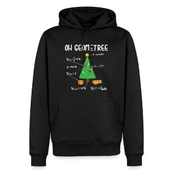 Math Quote Lustig Mathe Geometrie Weihnachtsbaum Geometree - Männer Premium Bio Hoodie - Schwarz - Vorne - Nico (187cm)