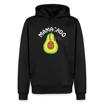 Grossesse Citation Mamacado Avocat Grossesse Annoncer - Sweat à capuche Premium bio Homme - noir - Devant - Nico (187cm)