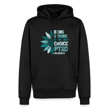 Être fort est le seul choix le SSPT - Sweat à capuche Premium bio Homme - noir - Devant - Nico (187cm)