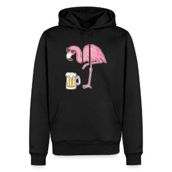 Flamingo Zitat Flamingo Trink bier Lustig Flamin - Männer Premium Bio Hoodie - Schwarz - Vorne - Nico (187cm)