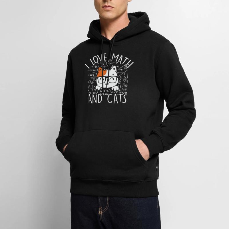 Math Citation Math Kitty Chat J’aime Math et chats Sweat à capuche Premium bio Homme