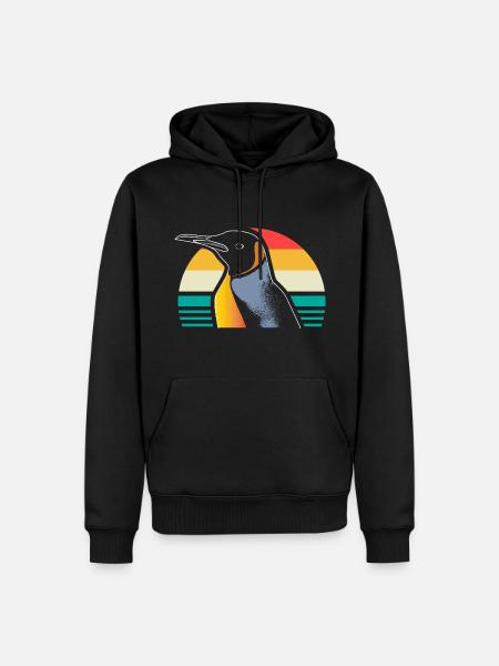 Pinguin Südpol Seevogel - Männer Premium Bio Hoodie - Schwarz