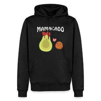 Citation de grossesse Mamacado Mignon Avocat Maman enceinte - Sweat à capuche Premium bio Homme - noir - Devant - Nico (187cm)