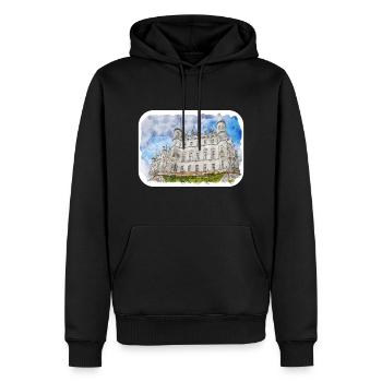 Schottland UK Aquarellskizze Gezeichnete Illustration - Männer Premium Bio Hoodie - Schwarz - Vorne - Nico (187cm)