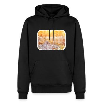 Malaisie Aquarelle Esquisse Dessinée à la Main Illustration - Sweat à capuche Premium bio Homme - noir - Devant - Nico (187cm)