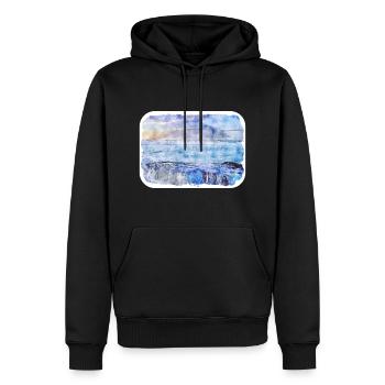 Kapstadt Südafrika Aquarell Skizze Farbe - Männer Premium Bio Hoodie - Schwarz - Vorne - Nico (187cm)
