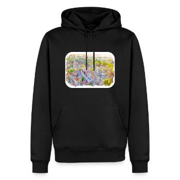 Tallinn Estland Aquarellskizze gezeichnet Illustrati - Männer Premium Bio Hoodie - Schwarz - Vorne - Nico (187cm)