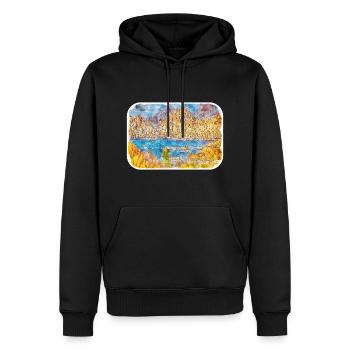 Arizona USA Aquarelle Dessin Dessin Illustration - Sweat à capuche Premium bio Homme - noir - Devant - Nico (187cm)