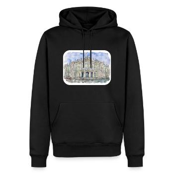St. Petersburg Russland Aquarell Skizze Gezeichnete Farbe - Männer Premium Bio Hoodie - Schwarz - Vorne - Nico (187cm)