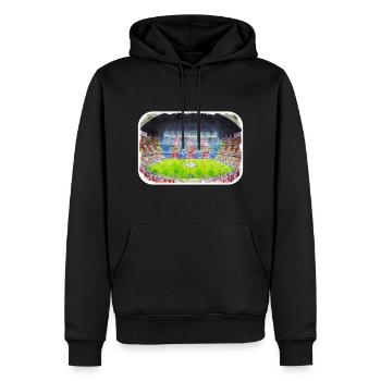 Barcelona Spanien Aquarellskizze Gezeichnete Zeichnung - Männer Premium Bio Hoodie - Schwarz - Vorne - Nico (187cm)