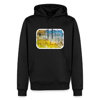 Malta Wahrzeichen Aquarell Skizze Farbe Illustratio - Männer Premium Bio Hoodie - Schwarz - Vorne - Nico (187cm)