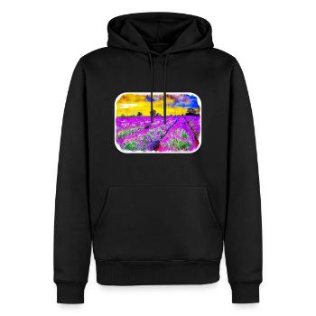 Frankreich Aquarell Handgezeichnete Skizze Illustration - Männer Premium Bio Hoodie - Schwarz - Vorne - Nico (187cm)